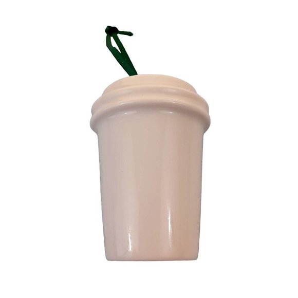 New 2016 Ceramic 2.5" Starbucks White Coffee Cup Christmas Holiday Ornament - Picture 2 of 4